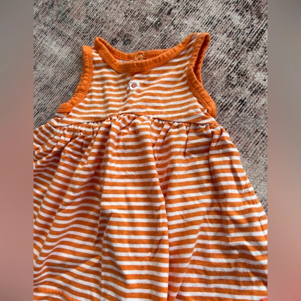 The Children's Place Orange Stripe Dress Bloomers 0-3 Months